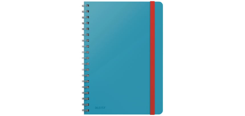 Cahier de notes Leitz Cosy spirale B5 ligné 160 pages 100g bleu