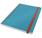 Cahier de notes Leitz Cosy spirale B5 ligné 160 pages 100g bleu