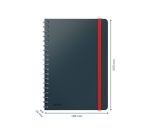 Cahier de notes Leitz Cosy spirale B5 ligné 160 pages 100g gris