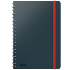 Cahier de notes Leitz Cosy spirale B5 ligné 160 pages 100g gris