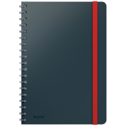 Cahier de notes Leitz Cosy spirale B5 ligné 160 pages 100g gris