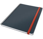 Cahier de notes Leitz Cosy spirale B5 ligné 160 pages 100g gris