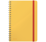 Notitieboek Leitz Cosy B5 160blz 100gr spiraal lijn geel
