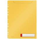 Pochette modèle U Leitz Cosy Harmonica A4 bande perforée PP jaune