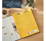 Pochette modèle U Leitz Cosy Harmonica A4 bande perforée PP jaune