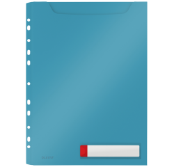 Pochette modèle U Leitz Cosy Harmonica A4 bande perforée PP bleu