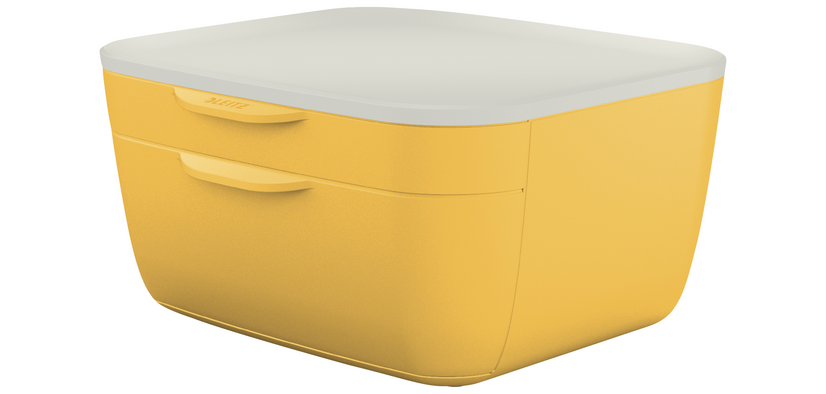 Bloc de classement Leitz Cosy 2 tiroirs jaune