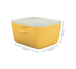 Bloc de classement Leitz Cosy 2 tiroirs jaune