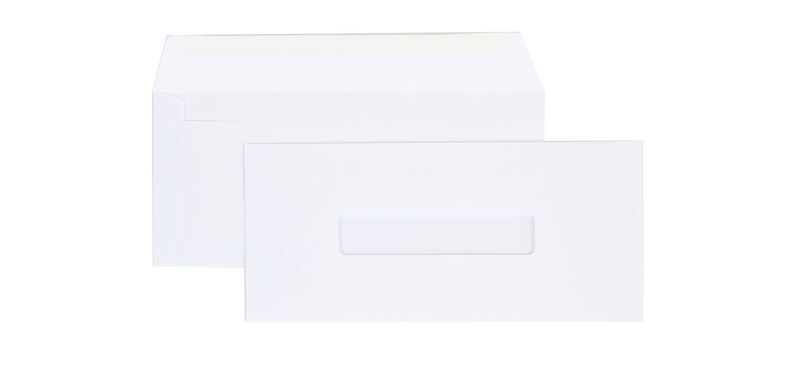 Enveloppe Office 109x224 EA6 gommée fenêtre centre 2,5x11mm 80g