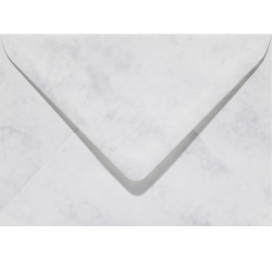 Enveloppe Papicolor EA5 156x220mm gris blanc marbré paquet 6 pièces