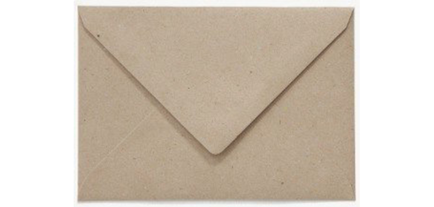Enveloppe Papicolor EA5 156x220mm kraft recyclé gris paquet 6 pièces