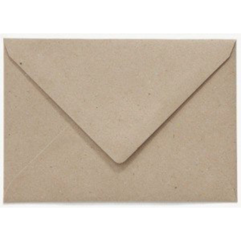 Enveloppe Papicolor EA5 156x220mm kraft recyclé gris paquet 6 pièces