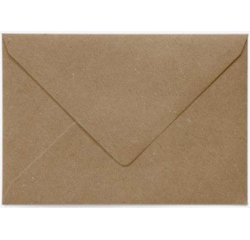 Envelop Papicolor EA5 156x220mm recycled kraft bruin pak à 6 stuks