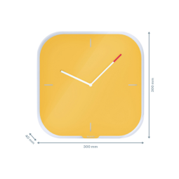 Horloge murale Leitz Cosy en verre jaune