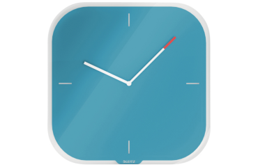 Horloge murale Leitz Cosy en verre bleu