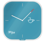 Leitz Cosy Wanduhr aus blauem Glas
