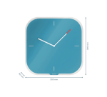 Leitz Cosy Wanduhr aus blauem Glas