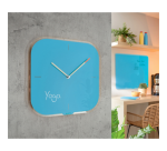 Leitz Cosy Wanduhr aus blauem Glas