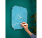 Leitz Cosy Wanduhr aus blauem Glas