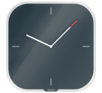 Horloge murale Leitz Cosy en verre gris