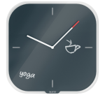 Horloge murale Leitz Cosy en verre gris