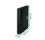 Projectmap Leitz Recycle A4 5-vaks PP zwart