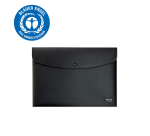 Leitz Recycle A4 document folder with press stud PP black