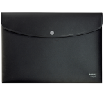 Leitz Recycle A4 document folder with press stud PP black