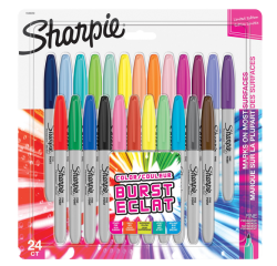 Feutre Sharpie Colour Burst Eclat ogive Fin blister 24 couleurs