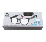 Lesebrille Montana Blaufilter +3,00 Schwarz