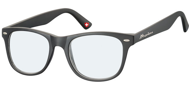 Lesebrille Montana Blaufilter +3,00 Schwarz