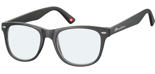 Lesebrille Montana Blaufilter +3,00 Schwarz