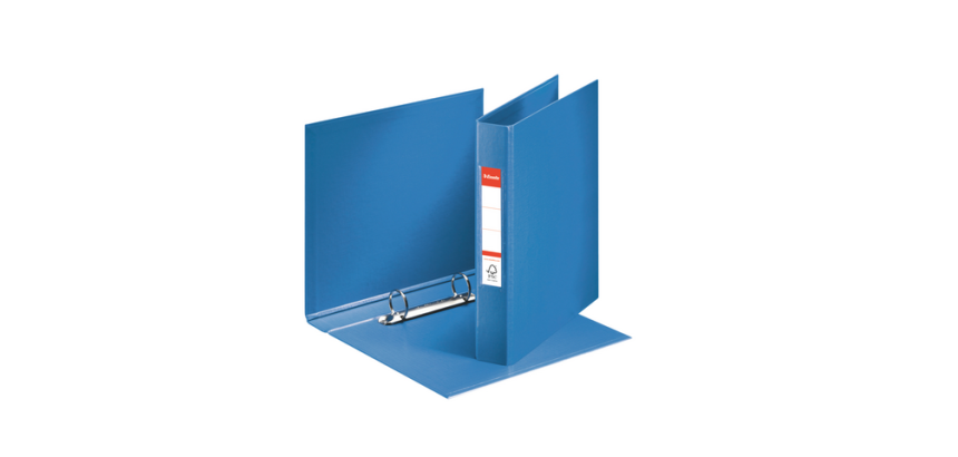 Classeur Esselte VIVIDA A5 2 anneaux méc-O 25mm PP bleu