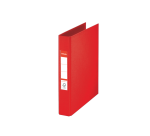Classeur Esselte VIVIDA A5 2 anneaux méc-O 25mm PP rouge