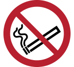 Pictogram bordje Djois Rookverbod Ø200mm rood