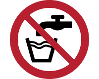 Pictogramme Djois Eau non potable ø100mm rouge
