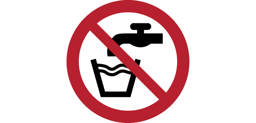 Pictogramme Djois Eau non potable ø100mm rouge