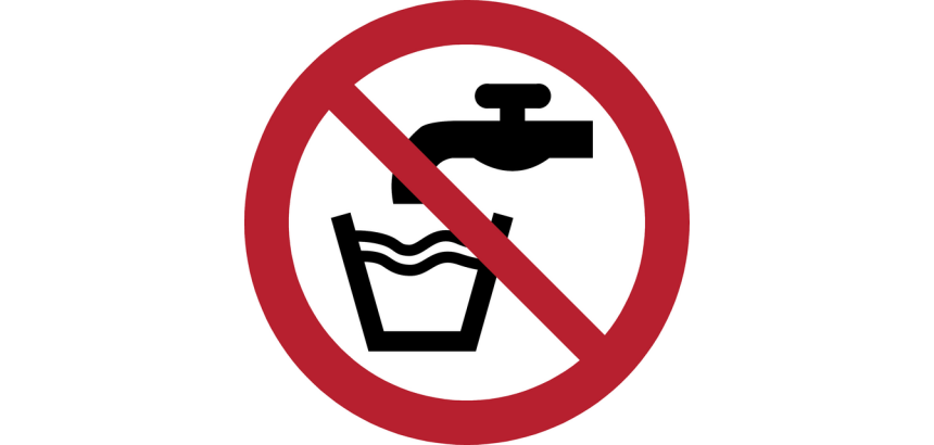 Pictogramme Djois Eau non potable ø100mm rouge