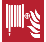 Piktogramm Djois Löschschlauch 200x200mm rot