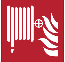 Pictogramme Djois Lance incendie 200x200mm rouge