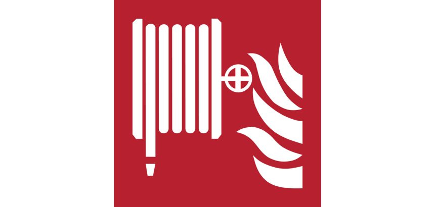 Piktogramm Djois Löschschlauch 200x200mm rot