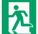 Djois Pictogram Left Emergency Exit 200x200mm Green