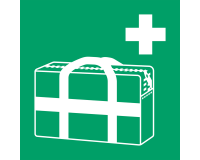 Pictogram bordje Djois EHBO koffer 200x200mm groen