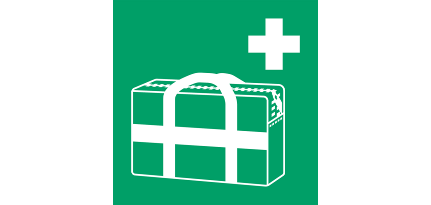 Pictogram bordje Djois EHBO koffer 200x200mm groen