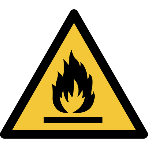 Pictogramme Tarifold Avertissement inflammable 200x176mm