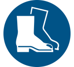 Pictogram bordje Djois Veiligheidsschoenen verplicht Ø200mm blauw