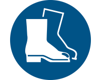 Pictogram bordje Djois Veiligheidsschoenen verplicht Ø200mm blauw