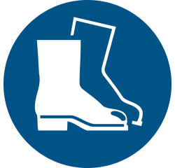 Pictogramme Djois Chaussures de sécurité obligatoire ø200mm bleu