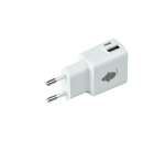 Chargeur Green Mouse 1x USB-C et 1x USB-A 2.4A blanc