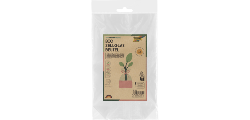 Cellophane bag Folia 145x235mm transparent 10 pieces